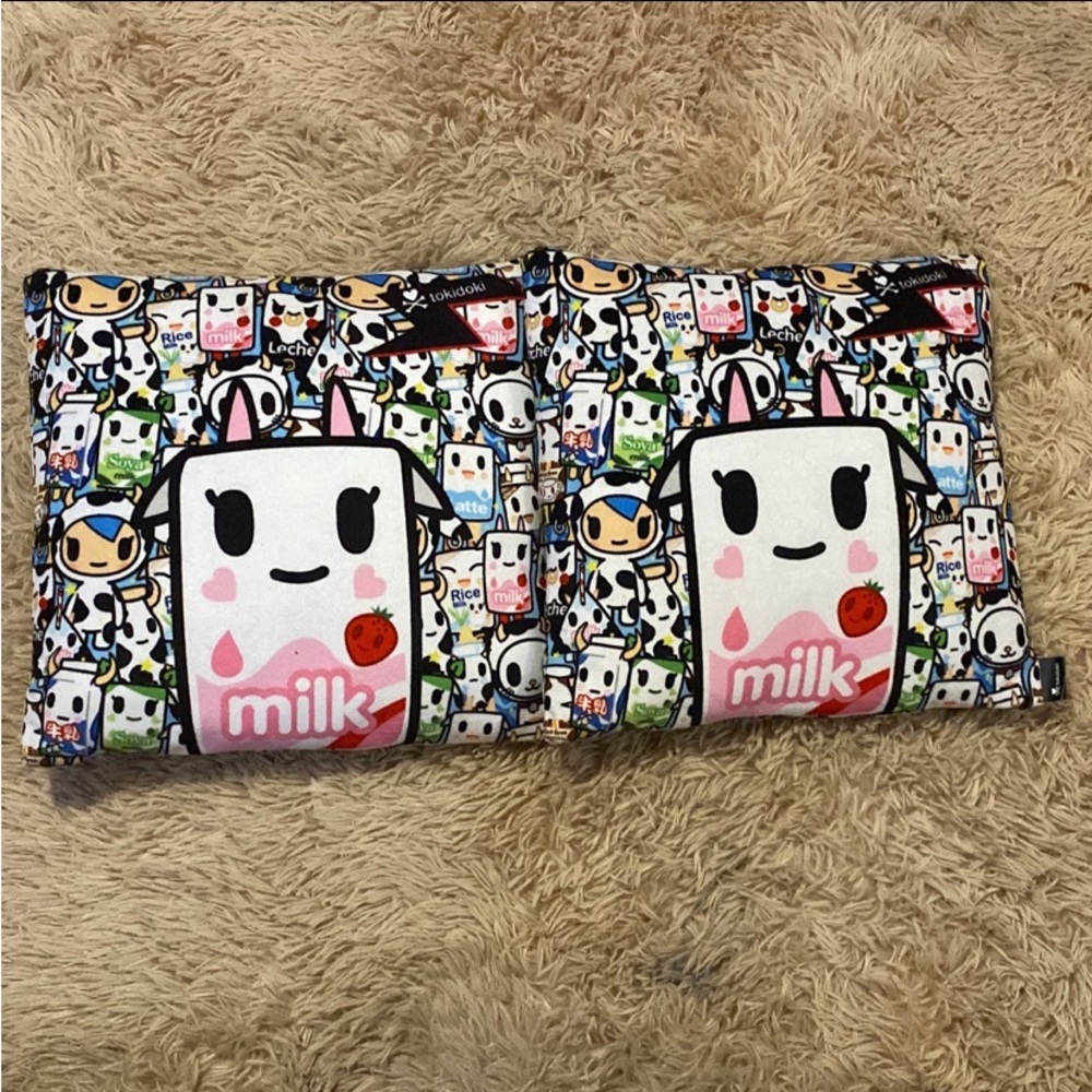 Tokidoki AOP Strawberry Milk Cushion Pillow (x2)